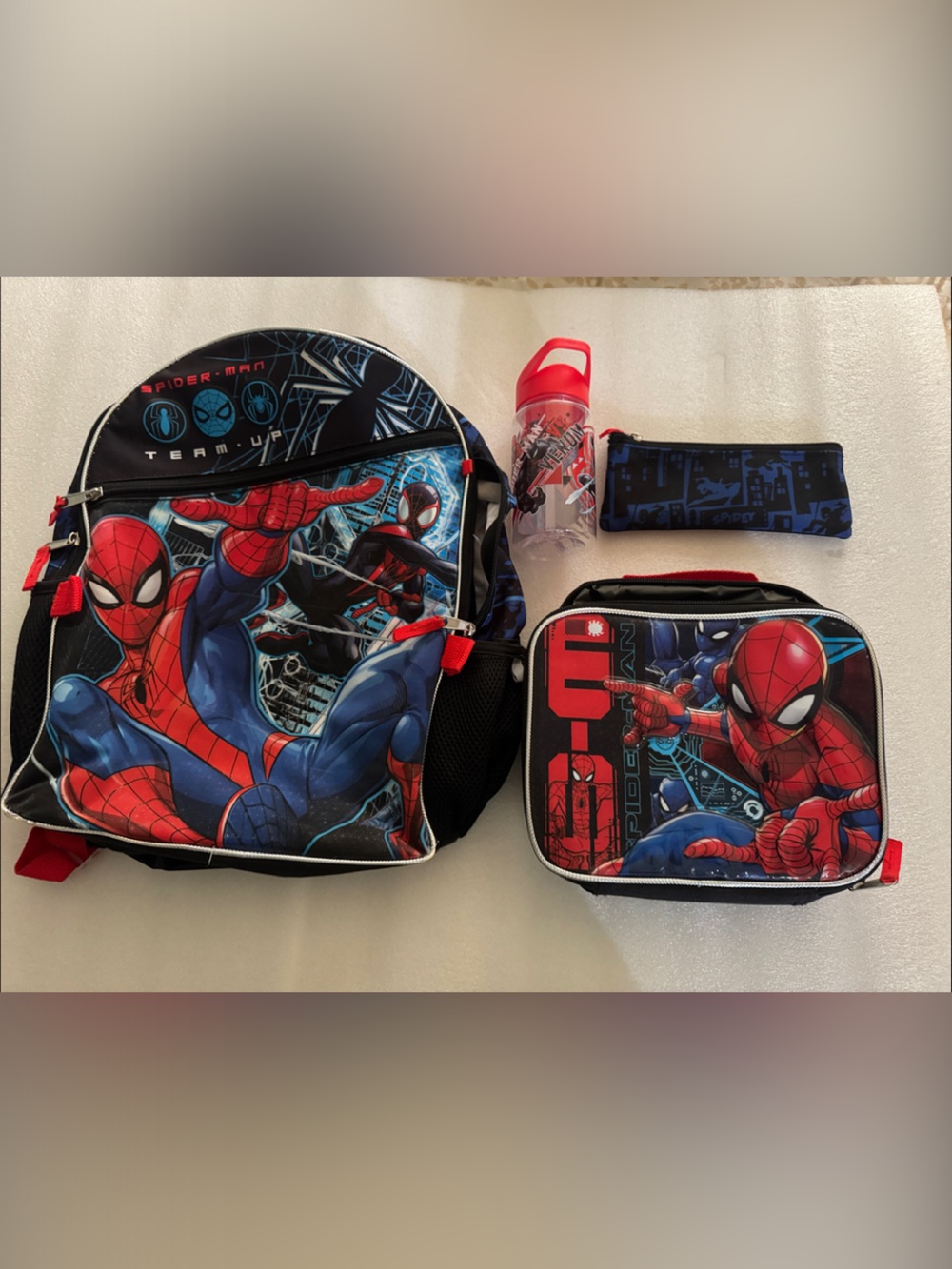 Spiderman Backpack set- Red, Blue, Black